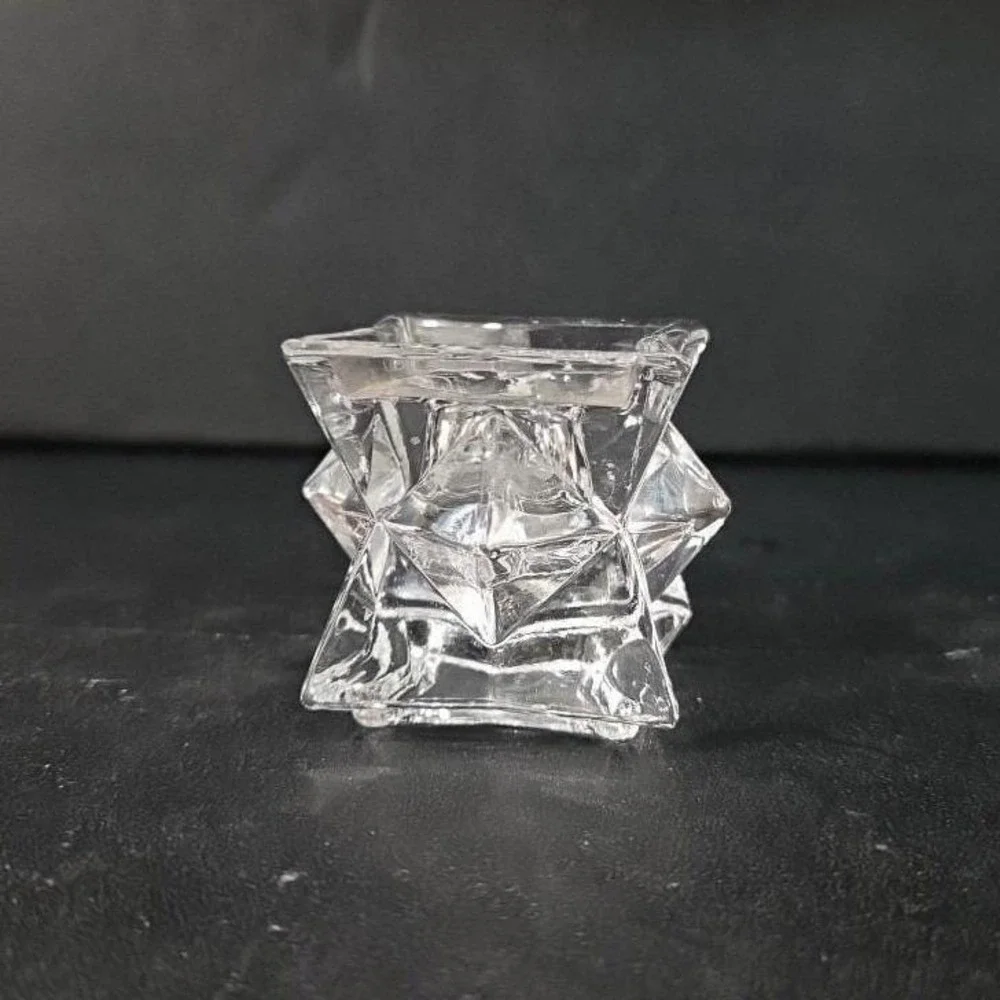 St. George 24% Lead Crystal Candle Holder, Vintage Replacement Candlestick Decor